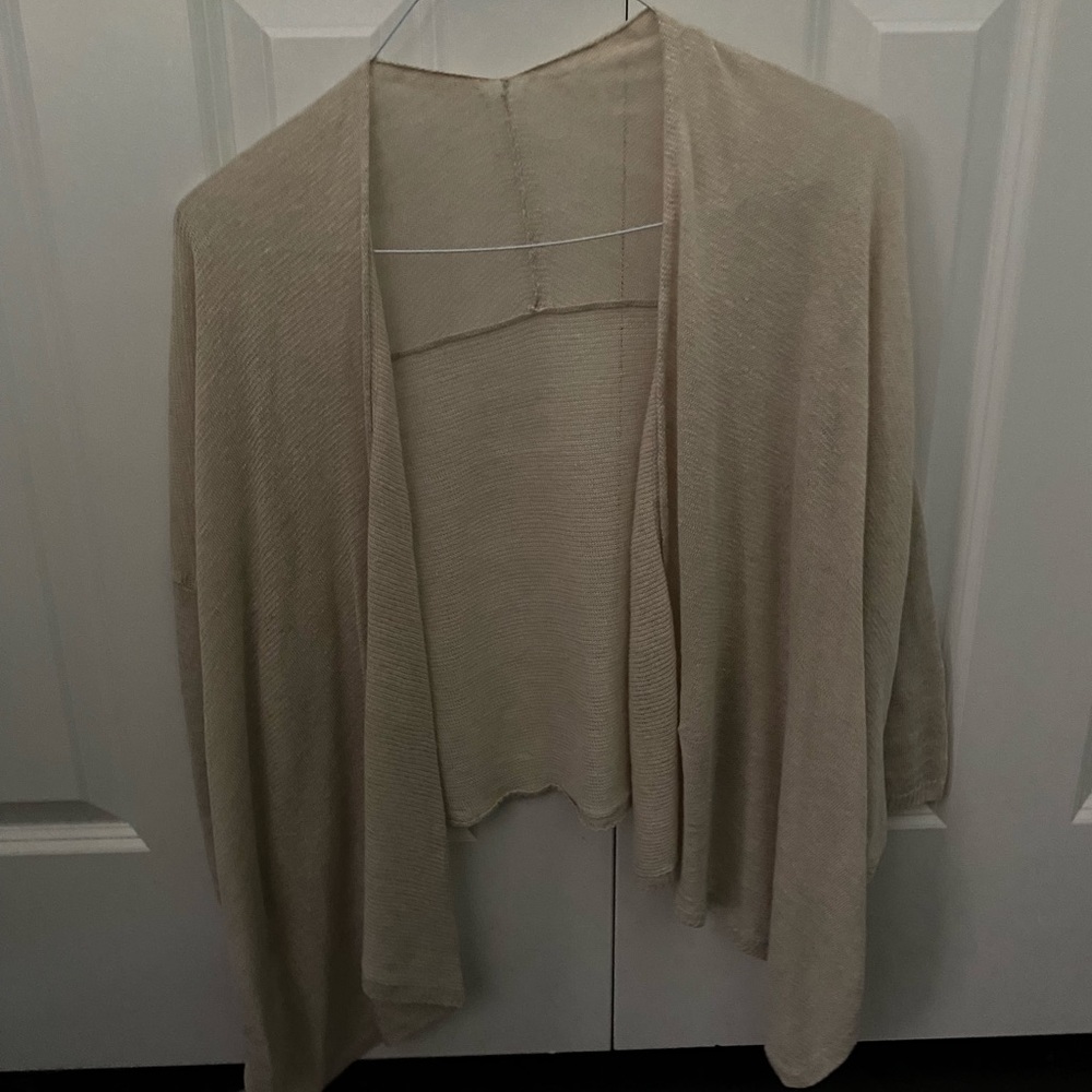 Beige open cardigan